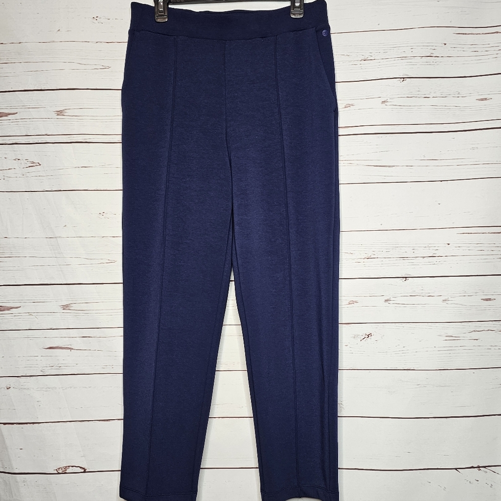 CALIA by Carrie Undrewood Navy Stretch Ponte Scuba Pants